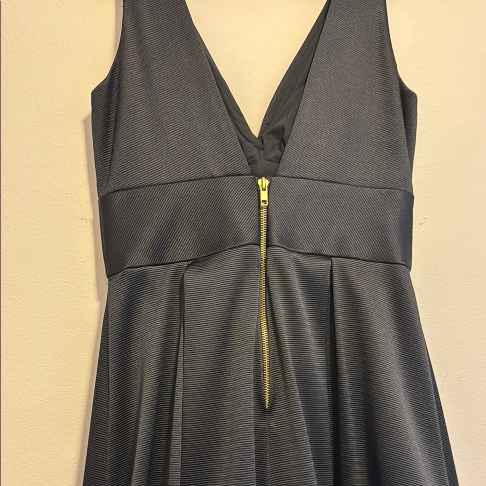 Night Way A-line gold Zipper Back Knot Mini Dress - Picture 8 of 16